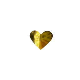 Big Leather Heart Clip - Gold